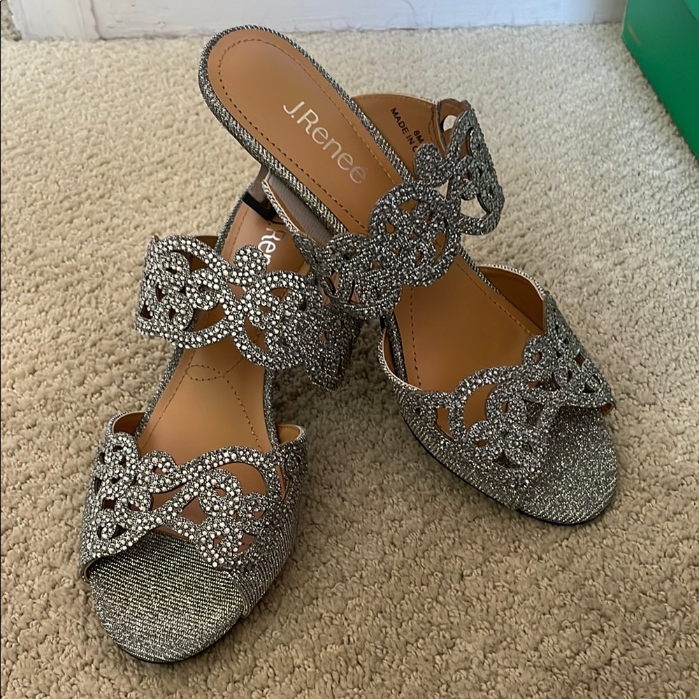 J.Renee Glittering Silver Heels